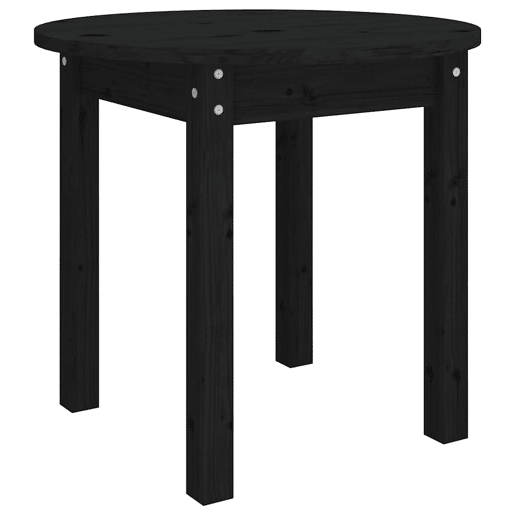 Mesa de Centro, Mesa baixa, Ø 45x40 cm madeira de pinho maciça preto