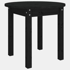 Mesa de Centro, Mesa baixa, Ø 45x40 cm madeira de pinho maciça preto