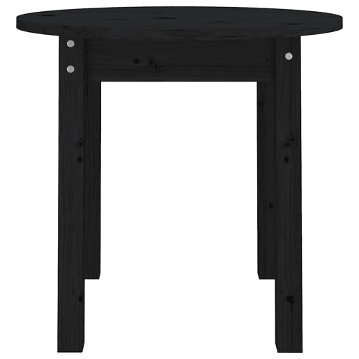 Mesa de Centro, Mesa baixa, Ø 45x40 cm madeira de pinho maciça preto