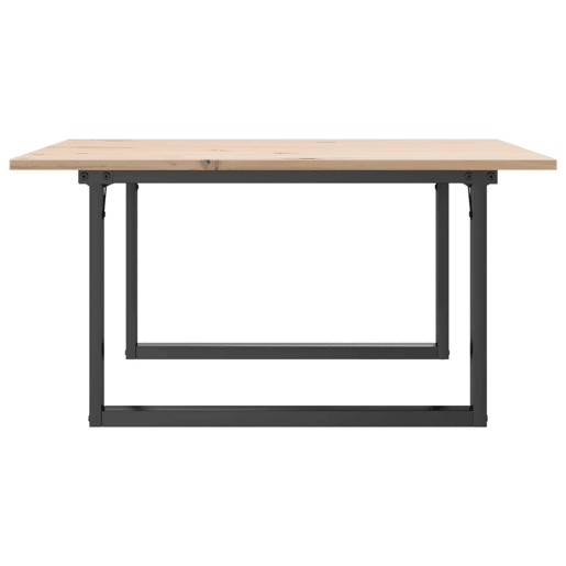 Mesa de Centro, Mesa baixa, estrutura em O 90x90x45 cm pinho e aço