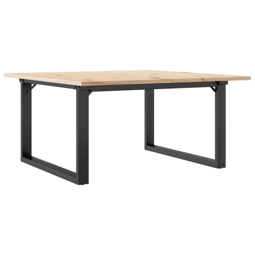 Mesa de Centro, Mesa baixa, estrutura em O 90x90x45 cm pinho e aço