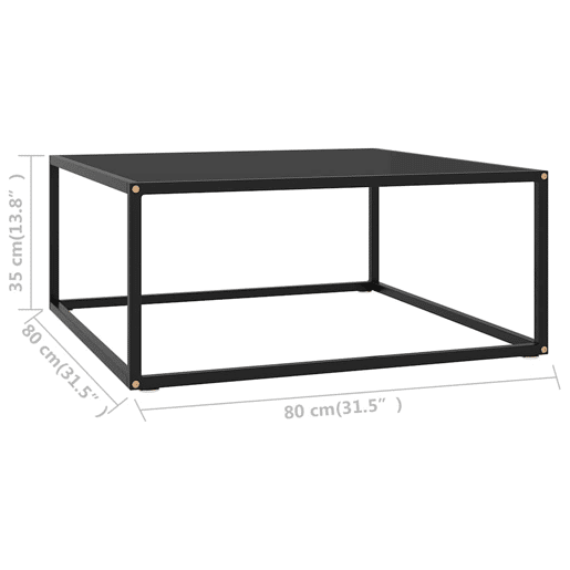 Mesa de Centro, Mesa baixa, 80x80x35 cm vidro preto Mesa de Centro, Mesa baixa, 80x80x35 cm vidro preto