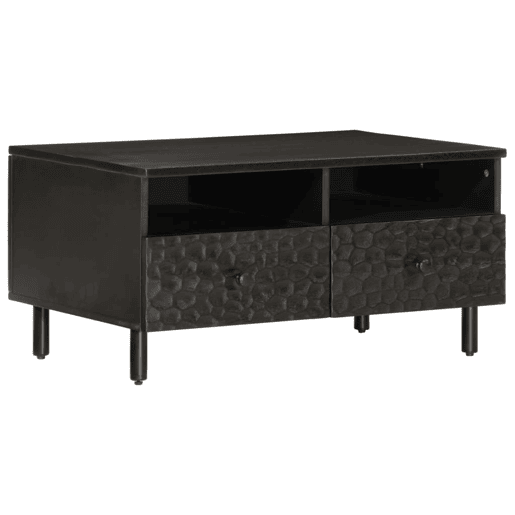 Mesa de Centro, Mesa baixa, 80x54x40 cm madeira de mangueira maciça preto