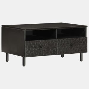 Mesa de Centro, Mesa baixa, 80x54x40 cm madeira de mangueira maciça preto