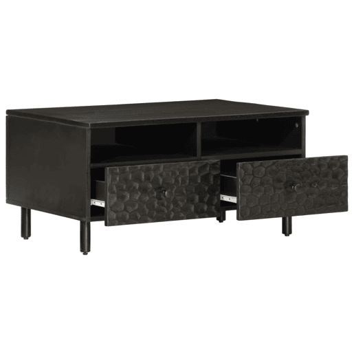 Mesa de Centro, Mesa baixa, 80x54x40 cm madeira de mangueira maciça preto