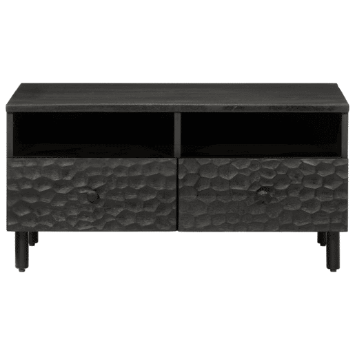 Mesa de Centro, Mesa baixa, 80x54x40 cm madeira de mangueira maciça preto