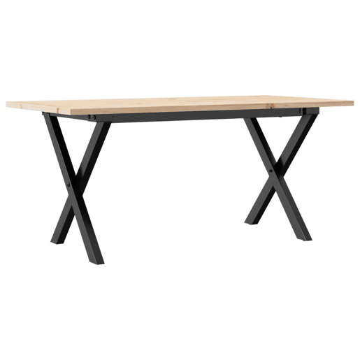 Mesa de Centro, Mesa baixa, estrutura em X 100x50x45cm pinho e aço