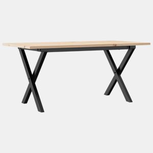 Mesa de Centro, Mesa baixa, estrutura em X 100x50x45cm pinho e aço