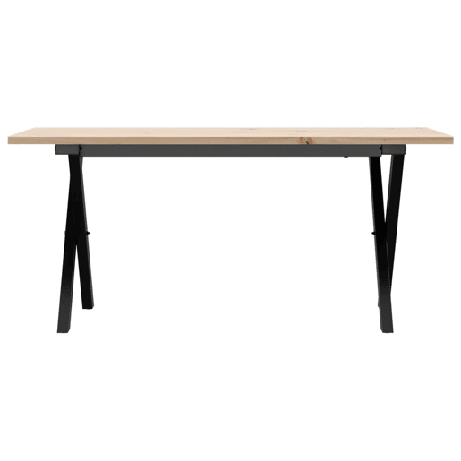 Mesa de Centro, Mesa baixa, estrutura em X 100x50x45cm pinho e aço
