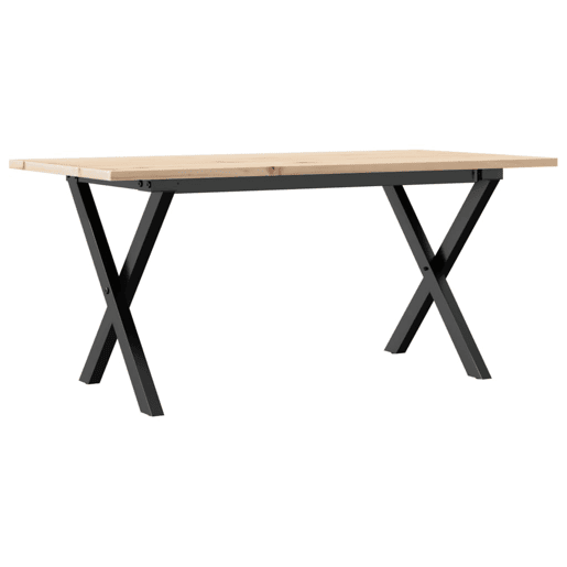 Mesa de Centro, Mesa baixa, estrutura em X 100x50x45cm pinho e aço