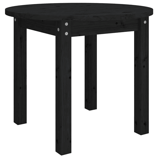 Mesa de Centro, Mesa baixa, Ø 55x45 cm madeira de pinho maciça preto