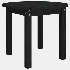 Mesa de Centro, Mesa baixa, Ø 55x45 cm madeira de pinho maciça preto