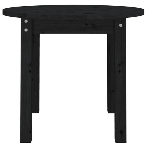 Mesa de Centro, Mesa baixa, Ø 55x45 cm madeira de pinho maciça preto
