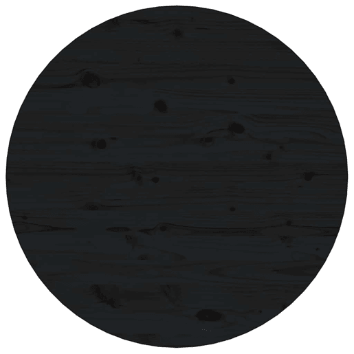 Mesa de Centro, Mesa baixa, Ø 55x45 cm madeira de pinho maciça preto