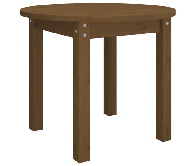 Mesa de café - mesa de centro de madera maciza de pino marrón miel ø 55x45 cm