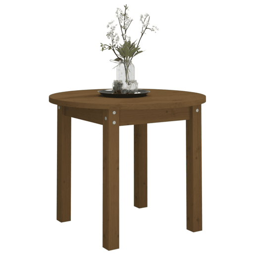 Mesa de Centro, Mesa baixa, Ø 55x45 cm madeira pinho maciça castanho-mel