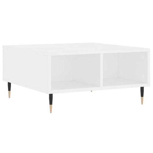 Mesa de Centro, Mesa baixa, 60x60x30 cm derivados de madeira branco