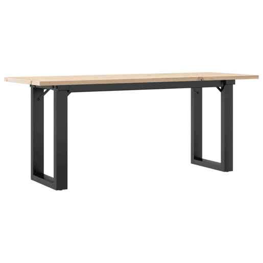 Mesa de Centro, Mesa baixa, estrutura em O 110x40x45cm pinho e aço