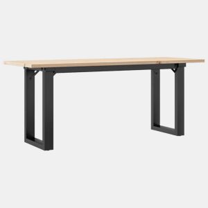 Mesa de Centro, Mesa baixa, estrutura em O 110x40x45cm pinho e aço