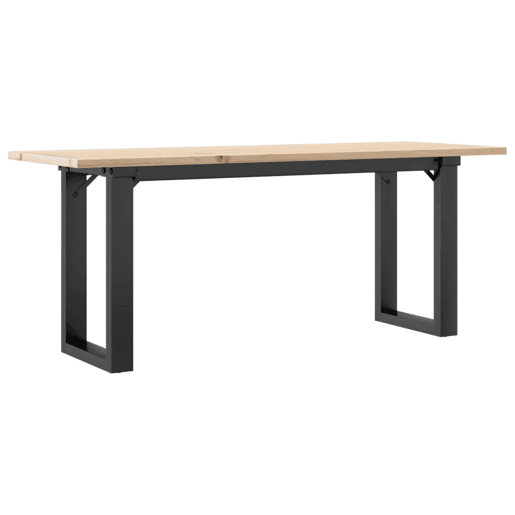 Mesa de Centro, Mesa baixa, estrutura em O 110x40x45cm pinho e aço