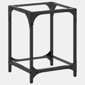 Mesa de Centro, Mesa baixa c topo em vidro transparente 30x30x40 cm aço