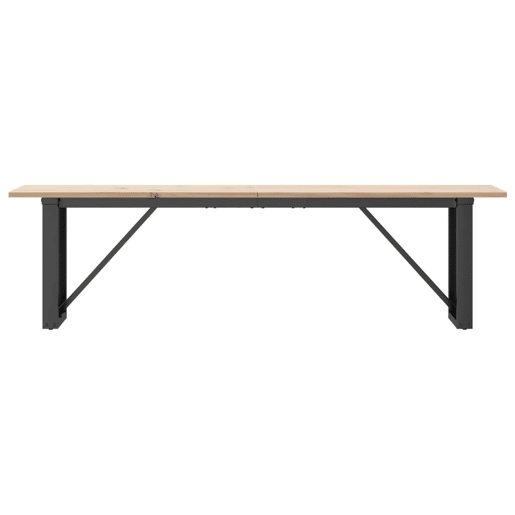 Mesa de Centro, Mesa baixa, estrutura em O 160x40x45cm pinho e aço