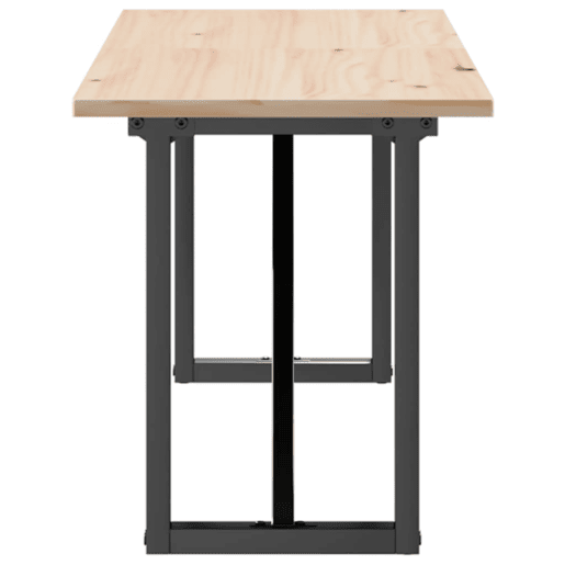 Mesa de Centro, Mesa baixa, estrutura em O 160x40x45cm pinho e aço