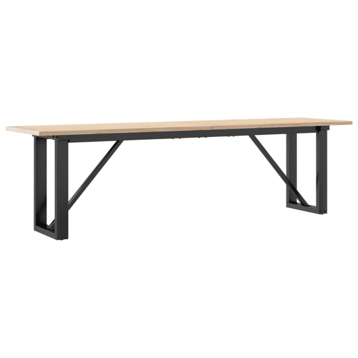 Mesa de Centro, Mesa baixa, estrutura em O 160x40x45cm pinho e aço