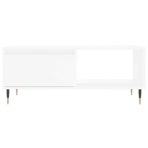 Mesa de Centro, Mesa baixa, 90x50x36,5 cm derivados de madeira branco