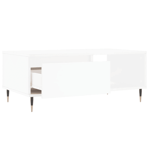 Mesa de Centro, Mesa baixa, 90x50x36,5 cm derivados de madeira branco