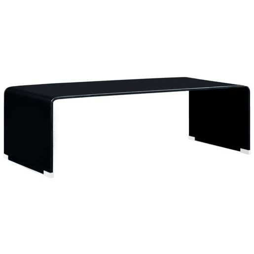 Mesa de Centro, Mesa baixa, 98x45x31 cm vidro temperado preto