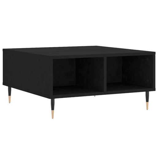 Mesa de Centro, Mesa baixa, 60x60x30 cm derivados de madeira preto