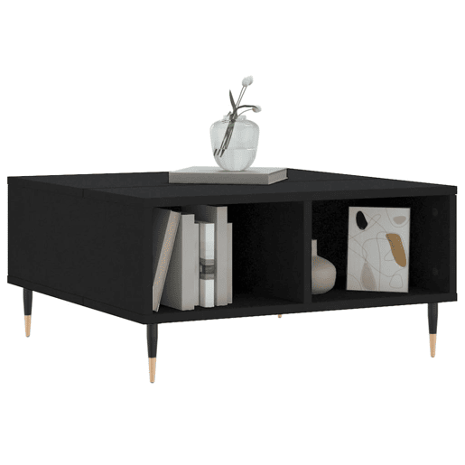 Mesa de Centro, Mesa baixa, 60x60x30 cm derivados de madeira preto