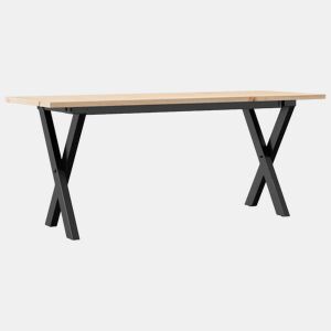 Mesa de Centro, Mesa baixa, estrutura em X 110x40x45cm pinho e aço