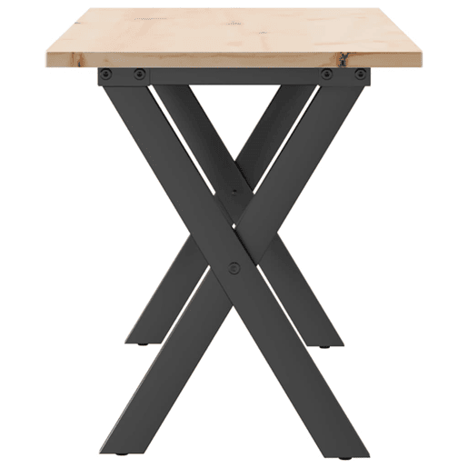 Mesa de Centro, Mesa baixa, estrutura em X 110x40x45cm pinho e aço