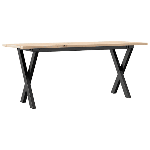Mesa de Centro, Mesa baixa, estrutura em X 110x40x45cm pinho e aço