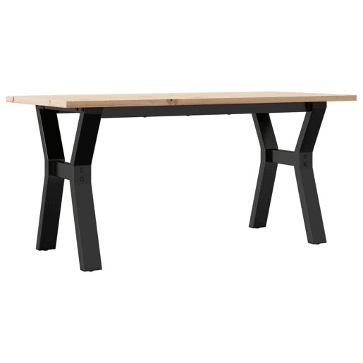 Mesa de Centro, Mesa baixa, estrutura em Y 100x50x45cm pinho e aço