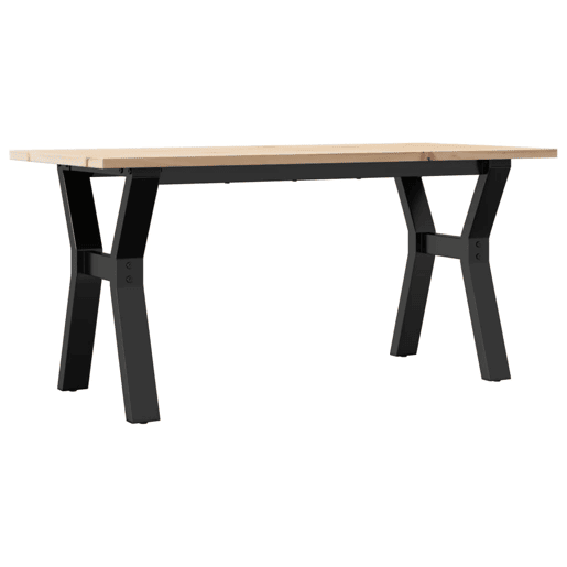 Mesa de Centro, Mesa baixa, estrutura em Y 100x50x45cm pinho e aço