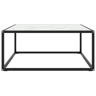 Mesa de Centro, Mesa baixa, 80x80x35 cm vidro mármore branco