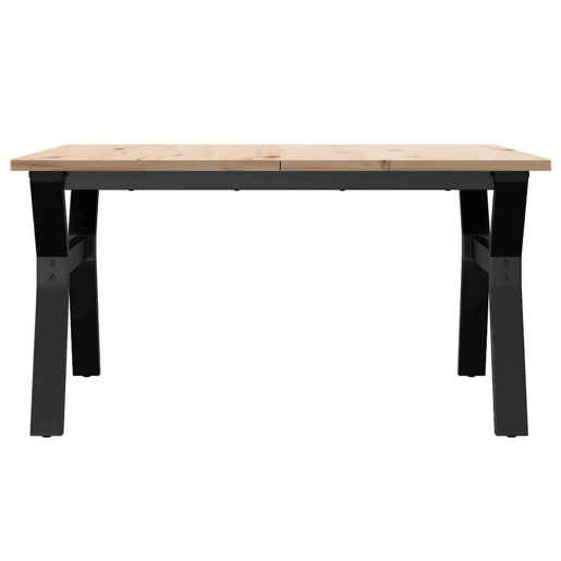Mesa de Centro, Mesa baixa, estrutura em Y 90x90x45 cm pinho e aço