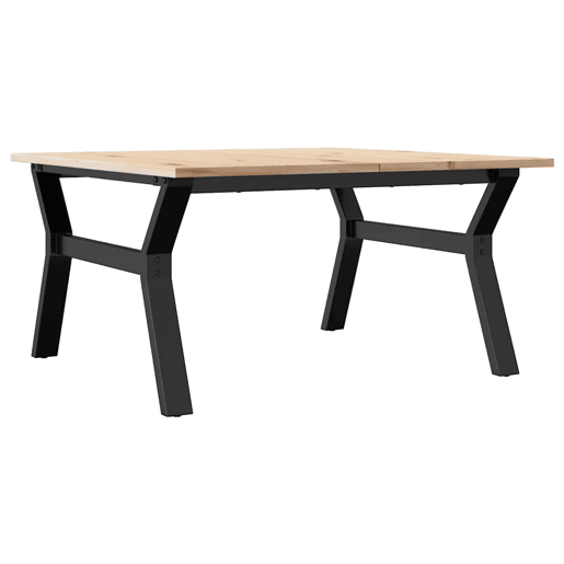 Mesa de Centro, Mesa baixa, estrutura em Y 90x90x45 cm pinho e aço