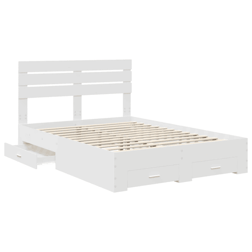Estrutura da Cama de casal moderno para adultos com gaveta com cabeceira Madeira processada