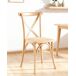 Set de 2 sillas de comedor en cruz - Homekit Set de 2 sillas de comedor en cruz - Homekit Madera Clara