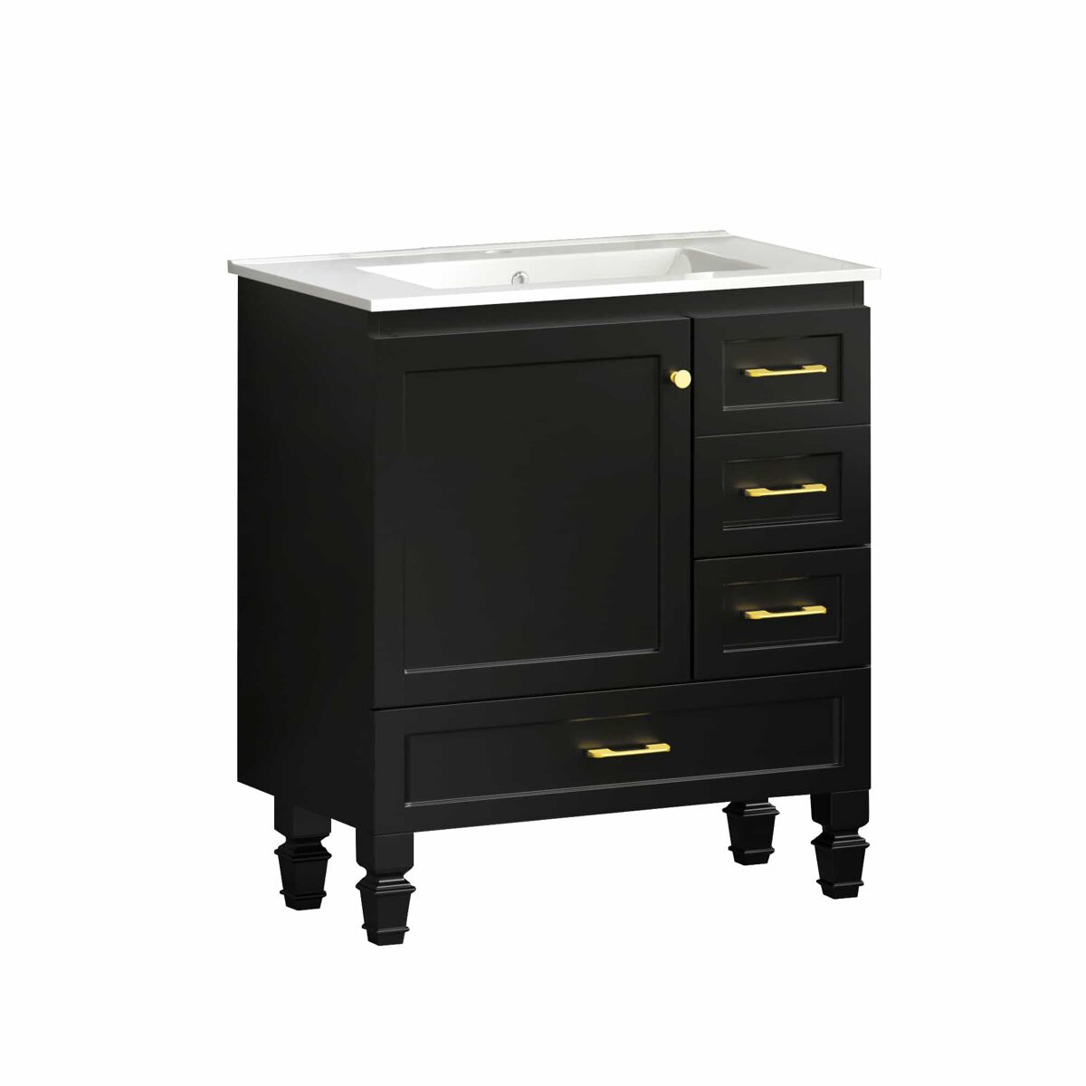 Armarios para baño  76 Negro