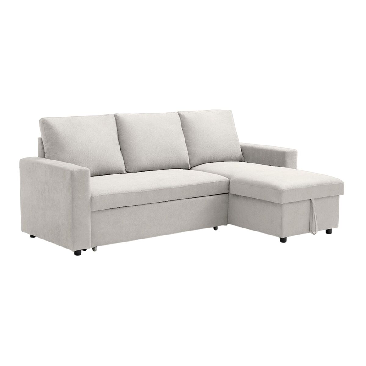 Sofá cama chaise longue reversible con almacenaje IVY - Homekit