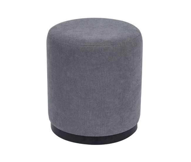 Puff tapizado sheena gris para hogar moderno mueble de almacenaje - homekit