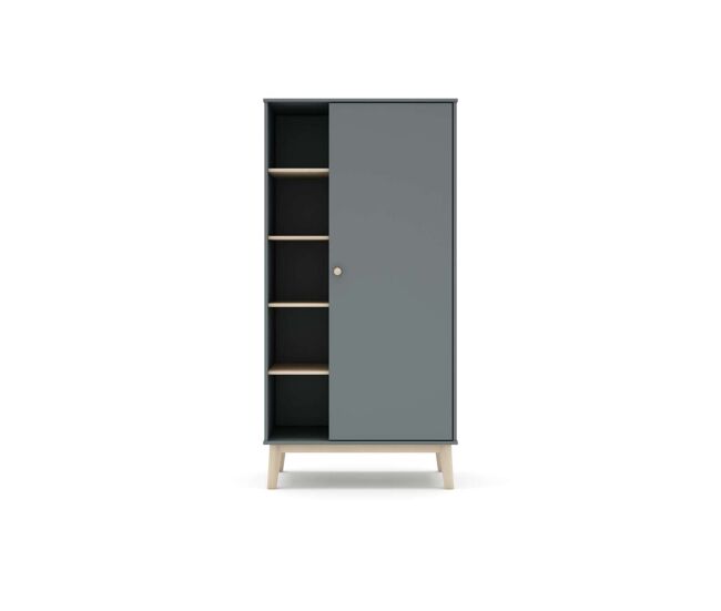 Armario 1 puerta con estantes para almacenamiento práctico
