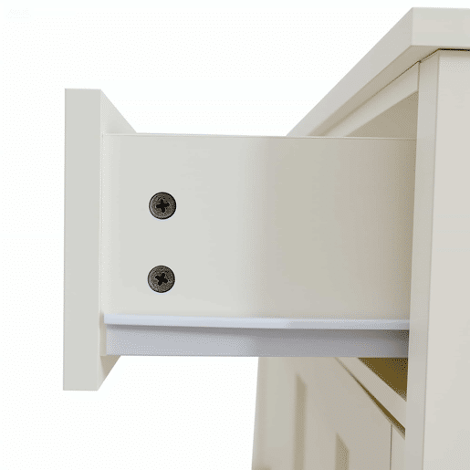Aparador de sala de jantar - 2 gavetas e 4 portas, estilo elegante, puxadores dourados, grande capacidade de arrumação - branco