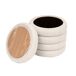 Puff con almacenaje tapizado teddy EFFIE - Homekit Puff con almacenaje tapizado teddy EFFIE - Homekit Blanco