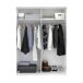 Armario 2 puertas correderas funcional para dormitorio 180 Armario 2 puertas correderas funcional para dormitorio 180 Blanco